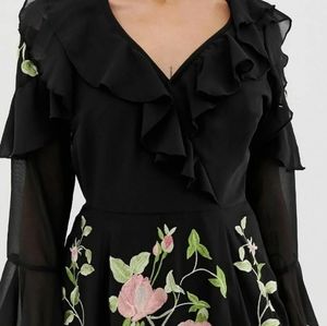 ASOS Black Floral Maxi Dress